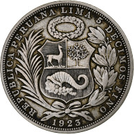 Monnaie, Pérou, Sol, 1923, Philadelphie, TB+, Argent, KM:218.1 - Peru