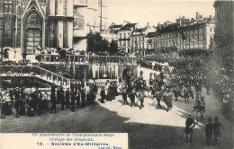 BELGIQUE - Cortège Des Drapeaux - Société D'ex-militaires - Carte Postale Ancienne - Autres & Non Classés