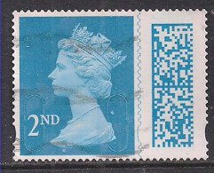 GB 2021 QE2 2nd Blue Barcoded Machin MBIL Used SG V4500 ( D779 ) - Usados