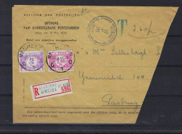 FRAGMENT Van Brief OPENING VAN ONBESTELBARE POSTSTUKKEN Met Strafportzegels En Stempel MECHELEN Dd. 1955. LOT 227 - Briefe U. Dokumente