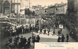 BELGIQUE - Cortège Des Drapeaux - Sociétés Chorales - Carte Postale Ancienne - Otros & Sin Clasificación