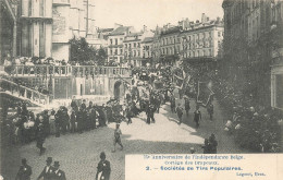 BELGIQUE - Cortège Des Drapeaux - Sociétés De Tires Populaires - Carte Postale Ancienne - Altri & Non Classificati