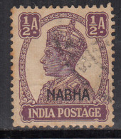 ½a Used Nabha State, KGVI Series 1941-1943, SG106, British India - Nabha