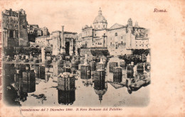 Inondations De Rome - Roma, Inondazione Del 2 Dicembre 1900 - Il Foro Romano Dal Palatino - Overstromingen