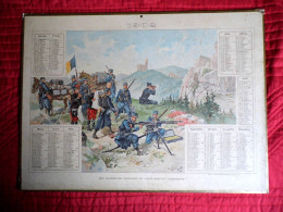 Grand Calendrier Illustrateur PAUL KAUFFMANN  1902 Militaria Chasseurs Vosgiens - Formato Grande : 1901-20