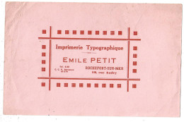 Buvard Imprimerie Emile Petit - Papelería