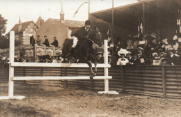 Jumping - Concours Hippique à Royan Vers 1910, Saut D'obstacle - Carte-Photo A. Sorignet - Reitsport