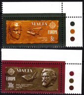 MALTA 1980 EUROPA: Famous People. Science Literature. Corner Set, MNH - 1980