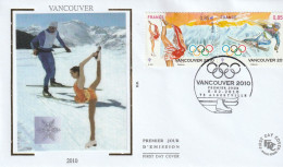 2010 " J.O. D'HIVER DE VANCOUVER " Sur Enveloppe 1er Jour Sur Soie. N° YT 4436 4437 FDC à Saisir !!! - Inverno2010: Vancouver