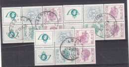 Belgique - Timbres De Carnet Oblitérés - 3 Cachets Différents - Lot - Berlare - Stekene  ? - - 1953-2006 Moderne [B]