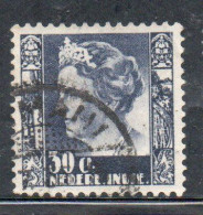 DUTCH INDIA INDIE INDE NEDERLANDS HOLLAND OLANDESE OLANDESI INDIES 1933 1937 1934 QUEEN WILHELMINA 30c USED USATO - Nederlands-Indië