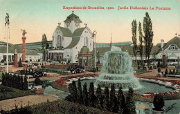 BELGIQUE - Bruxelles - Expositions Universelles 1910 - Jardin Hollandais - La Fontaine - Carte Postale Ancienne - Wereldtentoonstellingen