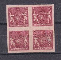 Liechtenstein - Yvert 44 B ( X ) - Essai De Couleur - Rare En Bloc De 4 - - Proofs & Reprints