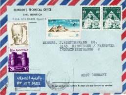 EGYPT 1977 AIRMAIL LETTER SENT FROM CAIRO TO HANNOVER - Storia Postale