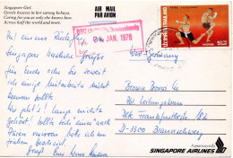 72738 - Thailand - 1978 - 5B Thai-Ringen EF A LpAnsKte BANGKOK -> Westdeutschland - Wrestling