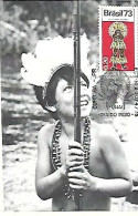 Brazil & Marcofilia, IV Centenary Of Niteroi, Funai, Indian Day, Curitiba 1975 (79799) - Costumes