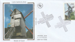 2010 " MOULIN DE CASSEL " Sur Enveloppe 1er Jour Sur Soie N° YT 4486. FDC à Saisir ! - Mulini