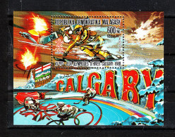 Madagascar   -     1987.  Pre-Calgary. Sci Alpino. Bl. MNH - Inverno1988: Calgary