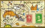 Kolumbus Briefmarken Kuba Block 92 O 4€ EXFILNIA 1985 Havanna Stamps On Stamp Hoja EXPO Bloc Philatelic Ss Sheet Bf Cuba - Blocchi & Foglietti