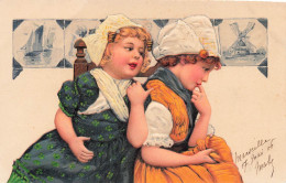 ARTS - Peintures Et Tableaux - Deux Soeurs Assises Sur Une Chaise - Carte Postale Ancienne - Pintura & Cuadros