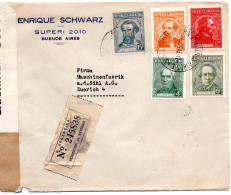 72750 - Argentinien - 1945 - 15c Guemes MiF A R-Bf BUENOS AIRES -> ZUERICH (Schweiz), M Brit Zensur - Lettres & Documents