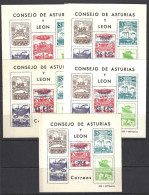 Asturias Y Leon 5 HB (*) Fantasia Filetélica - Asturien & Léon