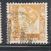 DUTCH INDIA INDIE INDE NEDERLANDS HOLLAND OLANDESI NETHERLANDS INDIES 1933 1937 1934 QUEEN WILHELMINA 42 1/2c USED USATO - Nederlands-Indië