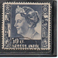 DUTCH INDIA INDIE INDE NEDERLANDS HOLLAND OLANDESI NETHERLANDS INDIES 1934 QUEEN WILHELMINA 50c USED USATO - Nederlands-Indië