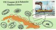 EXPO 8.Nationale BMA 1982 Havanna Kuba Bl.74 O 5€ Post-Dampfer Stamps On Stamp Hoja Philatelics Bloc Ships Sheet B FCuba - Poste