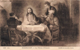 ARTS - Tableau - Rembrandt - Les Pélerins D'Emmaüs - Musée Du Louvre - Carte Postale Ancienne - Malerei & Gemälde