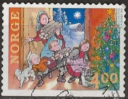NORWAY 1999 Christmas - 4k Family Bringing In Logs FU - Oblitérés