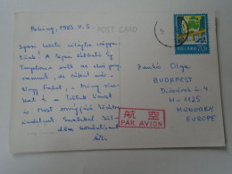 D199561    CPM  CHINA Peling 1983  Sent To Hungary  Stamp Train, Bridge - Chine