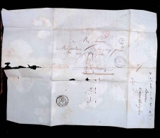 Lettre, Préphilatélie, Précurseurs XIX E Siècle, 1841, Mont De Marsan à Bordeaux, B ( Boite Rurale De Brocas), Id. - 1801-1848: Vorläufer XIX