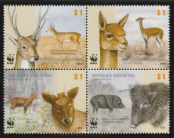 Argentinië 2002, Postfris MNH, WWF, Argentine Ungulates - Unused Stamps