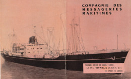 Messageries Maritimes Plan Descriptif Du M/V Vivarais - Bateau Paquebot - Andere & Zonder Classificatie