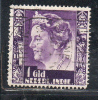 DUTCH INDIA INDIE INDE NEDERLANDS HOLLAND OLANDESI NETHERLANDS INDIES 1934 QUEEN WILHELMINA 1g USED USATO - Nederlands-Indië