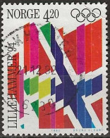 NORWAY 1992 Winter Olympic Games, Lillehammer (1994) - 4k.20 - Flags FU - Gebraucht