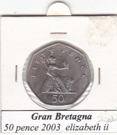 GRAN BRETAGNA 50 PENCE ANNO 2003  COME DA FOTO - 50 Pence