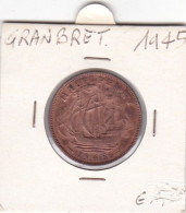 GRAN BRETAGNA HALF PENNY ANNO 1945  COME DA FOTO - C. 1/2 Penny