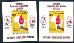 République Du Congo - LX651A + LX651B - Feuillets De Luxe - Conférence De L'OUA - 1967 - MNH - Mint/hinged