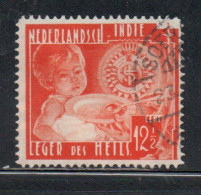 DUTCH INDIA INDIE INDE NEDERLANDS HOLLAND OLANDESI NETHERLANDS INDIES 1936 CHILD WELFARE WORK 12 1/2c + 2c USED USATO - Nederlands-Indië