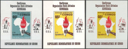 République Du Congo - BL 21 + LX651A + LX651B - Feuillet De Luxe - Conférence De L'OUA - 1967 - MNH - Nuevas/fijasellos