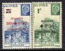 Guinée Française N° 185 / 86 XX , Gué à Kitim Et Effigie Du Maréchal  La Paire Surchargée  Sans Charnière, TB - Other & Unclassified