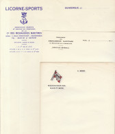 Messageries Maritimes 3X  Feuille Courrier Dunkerque - Paris - à Bord- Bateau Paquebot - Autres & Non Classés