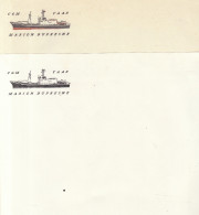 CGM TAAF Bateau Le Marion Dufresne - 2X Feuille Courrier Vierge - Altri & Non Classificati