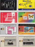 Hobby Auf 8 TK K159,268,286,304,306,356,446A+B ** 360€ Briefmarken Kiloware Versand Stamps On TC Money Telecards Germany - Postzegels & Munten