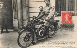 Moto Ancienne DOUGLAS Et Pneus Hutchinson * CPA Grand Prix Motocyclette Fontainebleau 22 Juin 1913 - Motos