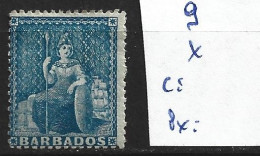 BARBADE 9 * Côte 50 € - Barbados (...-1966)