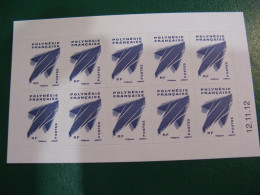 POLYNESIE YVERT CARNET N° 976 - 5 - PHIL@POSTE - AVEC DATE 12.11.12 - NEUF** -  LUXE - MNH - COTE 60,00 EUROS - Neufs