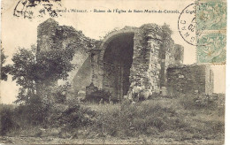 *CPA  - 34 - GIGNAC - Ruines De L'église De Saint Martin De Carcarès - Gignac